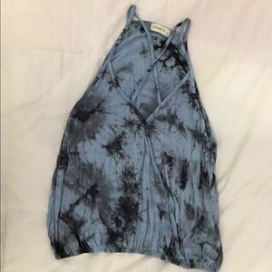 Ginger G blue/ brown tie dye top